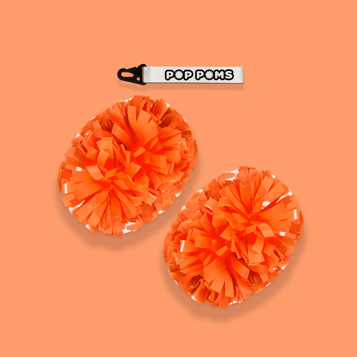 Neon Orange Metallic 4" Pop Poms