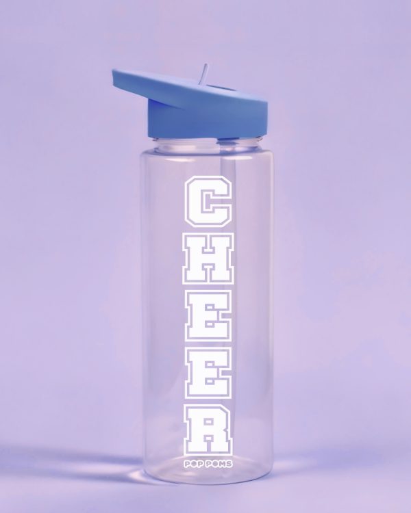 Blue Cheer Pop Poms Clear Bottle